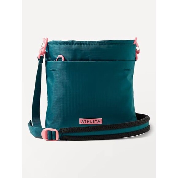 Athleta Crest Convertible Crossbody Bag Coastal Teal - Picture 1 of 10